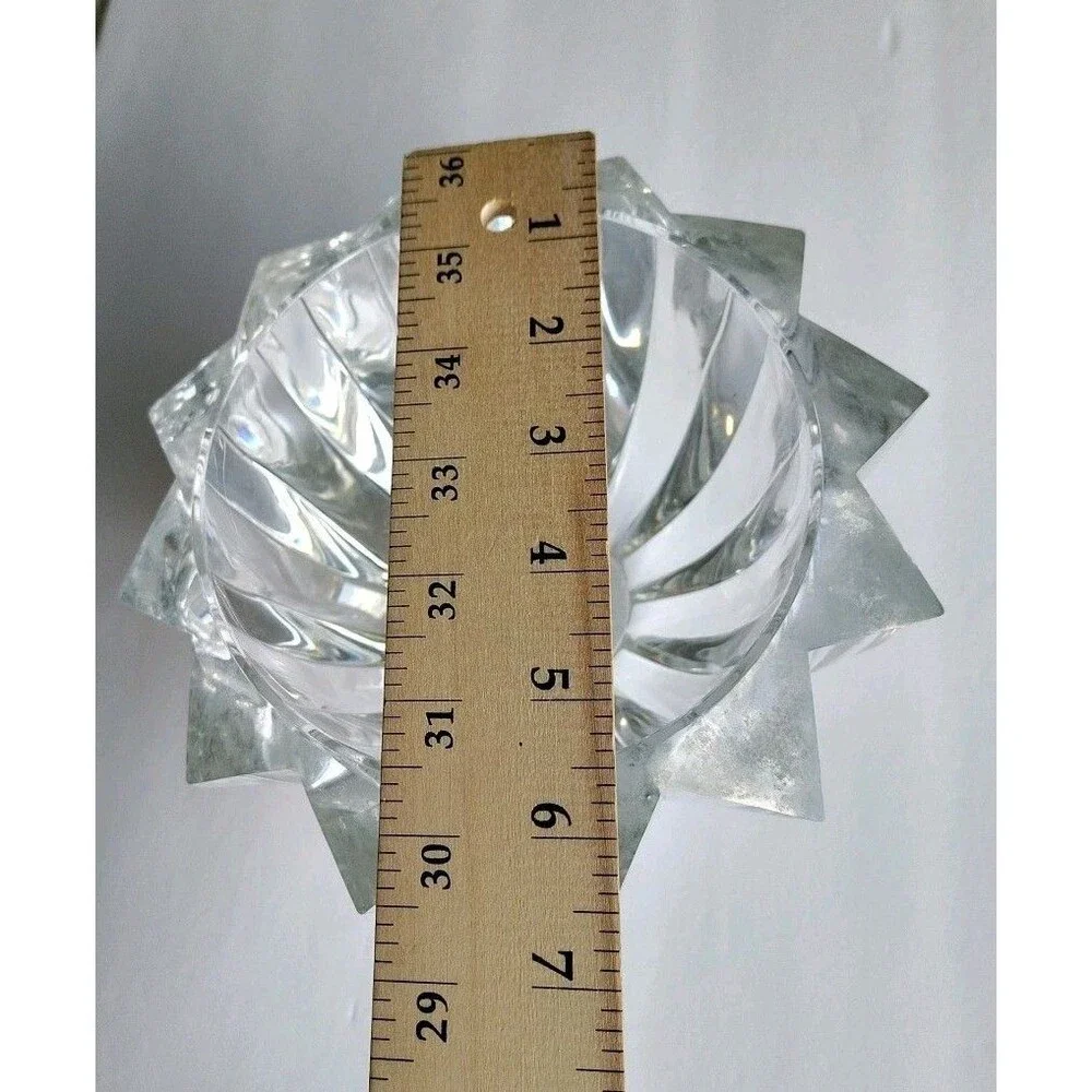 Vintage Grainware Carlisle Judith Kruger Lucite Acrylic Starburst Bowl Solid